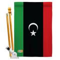 Cosa 28 x 40 in. Libya Flags of the World Nationality Impressions Decorative Vertical House Flag Set CO4124715